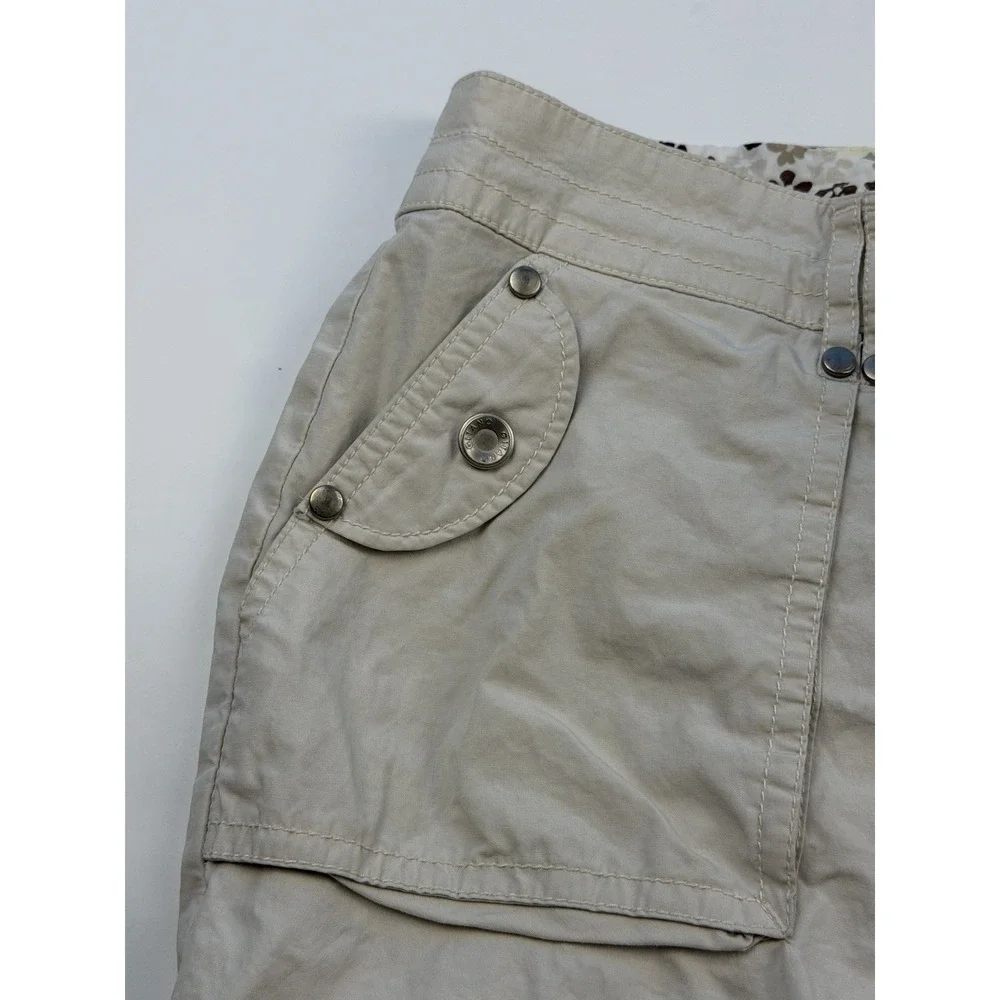 Vintage Y2K Gitano Cargo Bermuda Shorts Womens 12 Khaki Utility Stretch